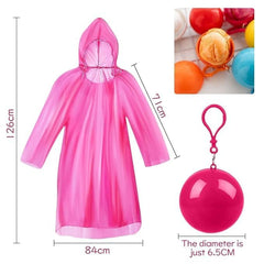Portable Disposable Emergency Raincoats Waterproof Rain Poncho in A Ball for Traveling Camping Outdoor Pack of Five GenzVybs